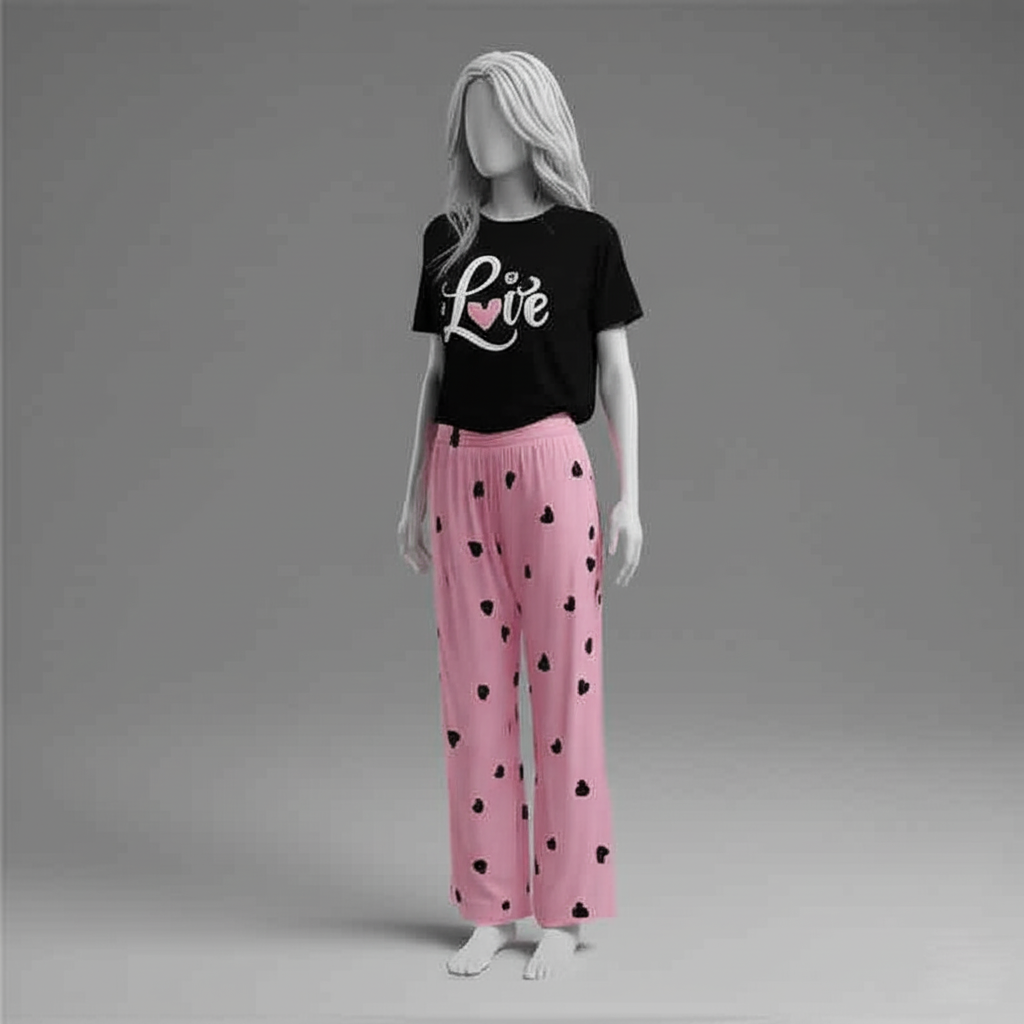 BLACK PINK LOVE NIGHTWEAR