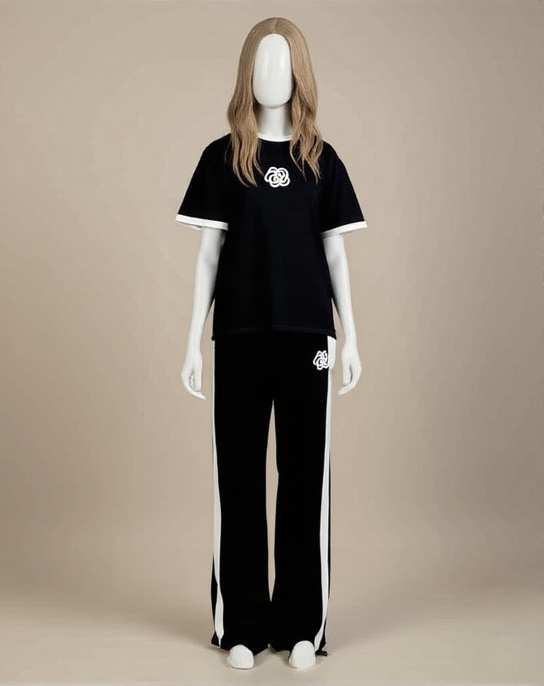 FLORAL BLACK & WHITE TRACKSUIT