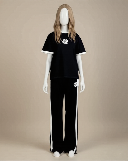 FLORAL BLACK & WHITE TRACKSUIT