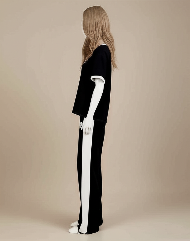 FLORAL BLACK & WHITE TRACKSUIT